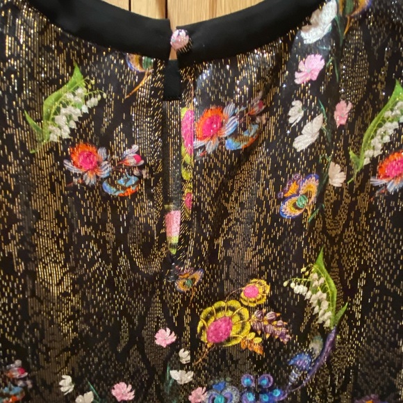 Cynthi Rowley size s, shirt sleeved shirt, black with floral, relaxed fit - Picture 3 of 6